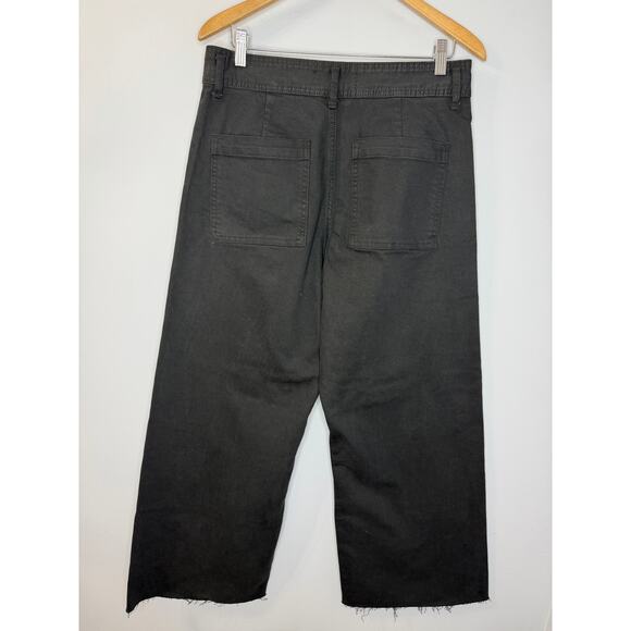 ZARA High Waist Marine Straight Jeans High Rise Stretch Women's 12 - Picture 4 of 9